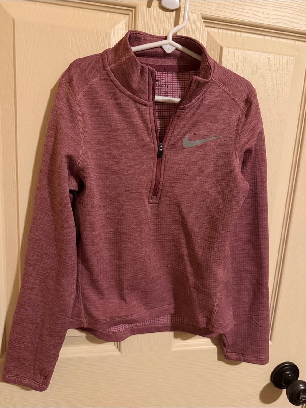 Nike Girl’s Half-Zip Runner Pullover - Mauve Plum